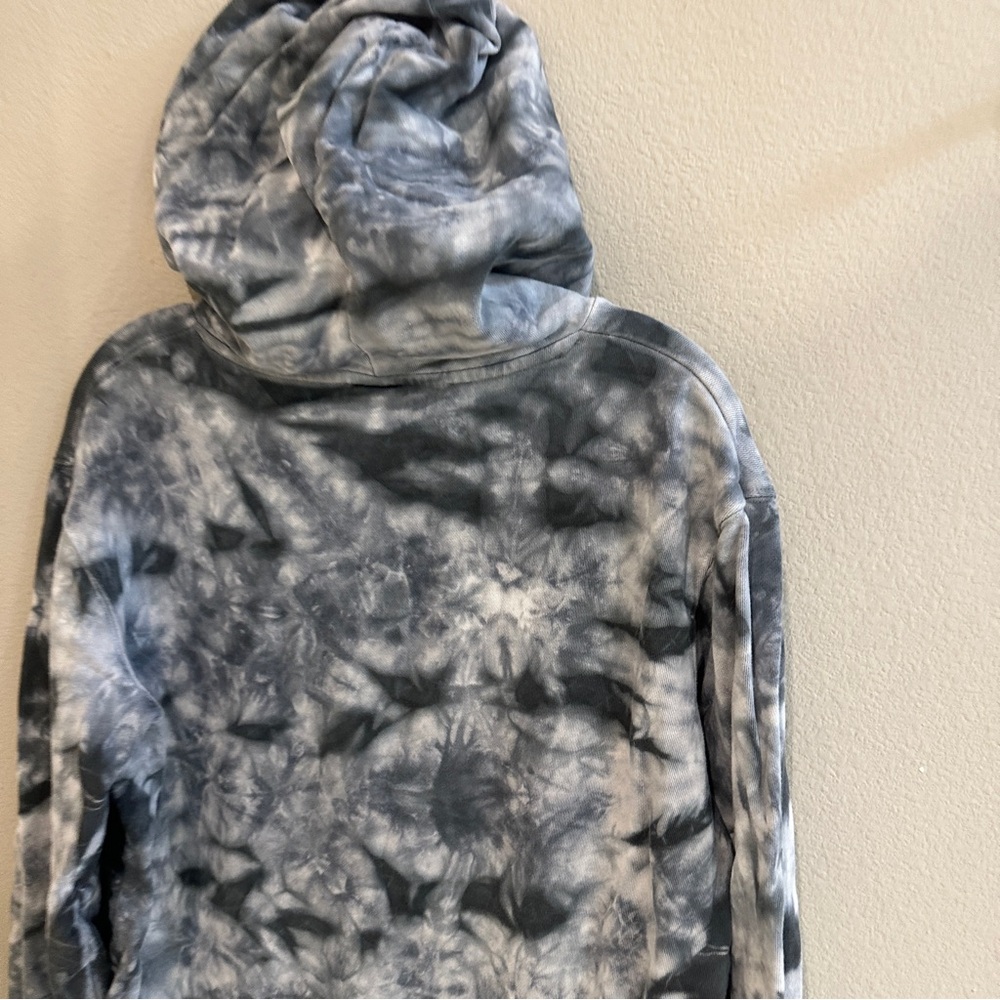 Kappa Tie Dye Hoodie Gray Black Logo Pullover Sweatshirt Mens Large - Picture 7 of 8